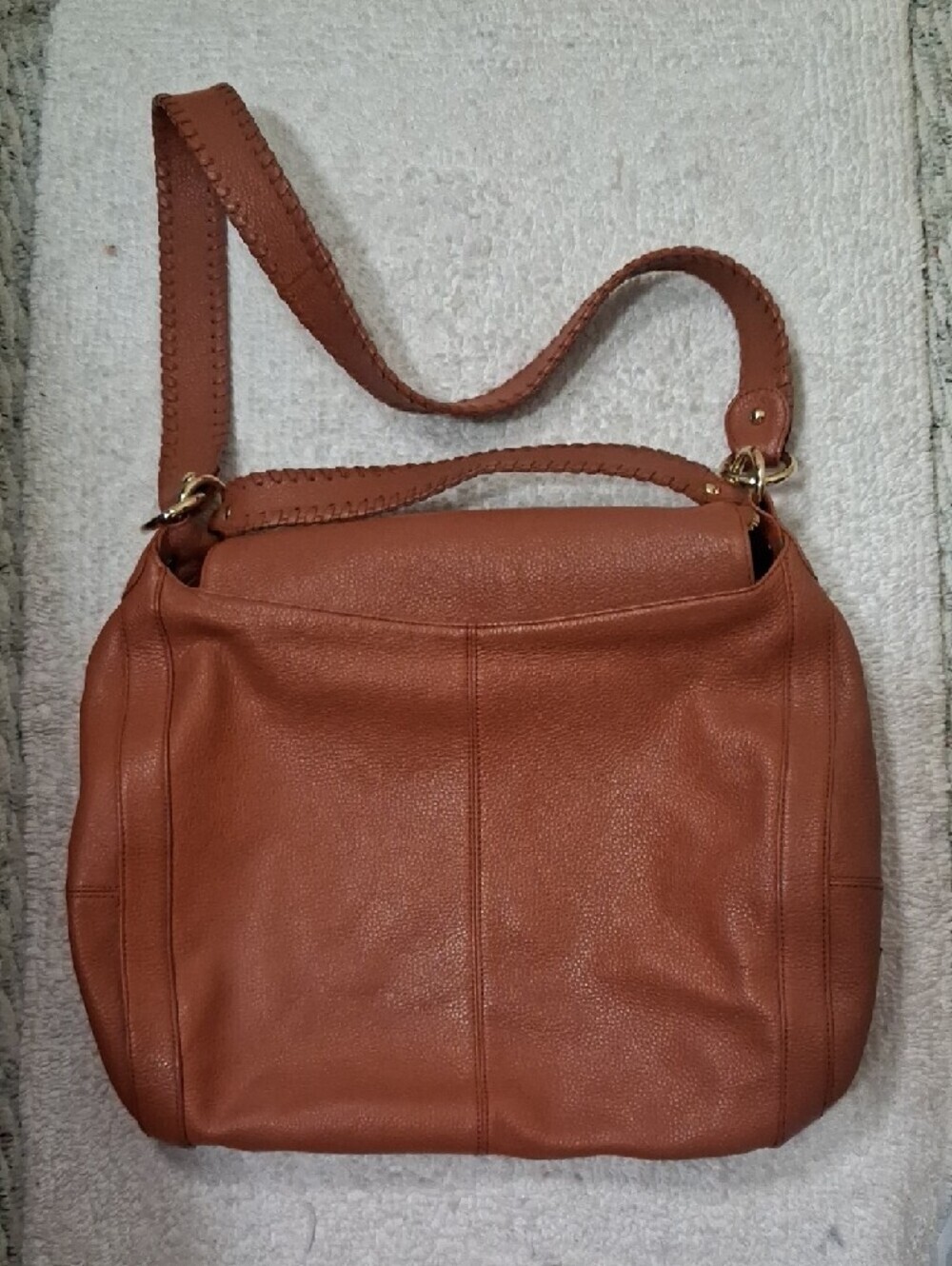 Onna Ehrlich Rachel Cognac Leather Tassel Shoulder Bag - Picture 2 of 11